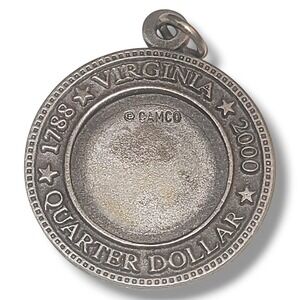 Virginia Quarter Dollar Pendant CAMCO Jamestown 1607-2007 Coin Holder